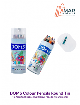 DOMS Colour Pencils Round Tin 